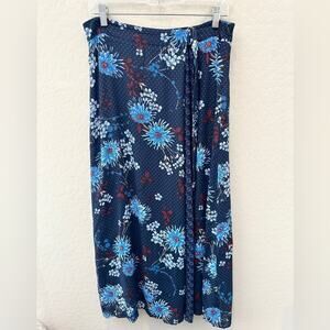 MARC O'POLO | Blue Floral European Mixed Print Maxi Skirt | EU 38 Medium